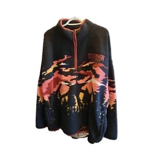 Stranger Things Black and Orange Sweatshirt